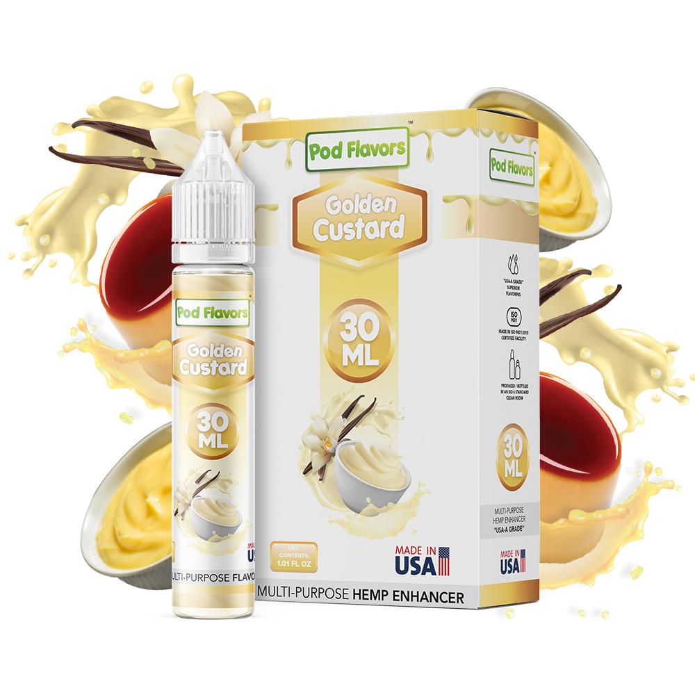 Pod Flavors MultiPurpose Flavoring 30mL Golden Custard, pod juice